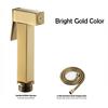 Brass Handheld Toilet Bidet Sprayer Set Accessories Black Bidet Faucet for Bathroom Sprayer Shower Head Self Cleaning Gold Color