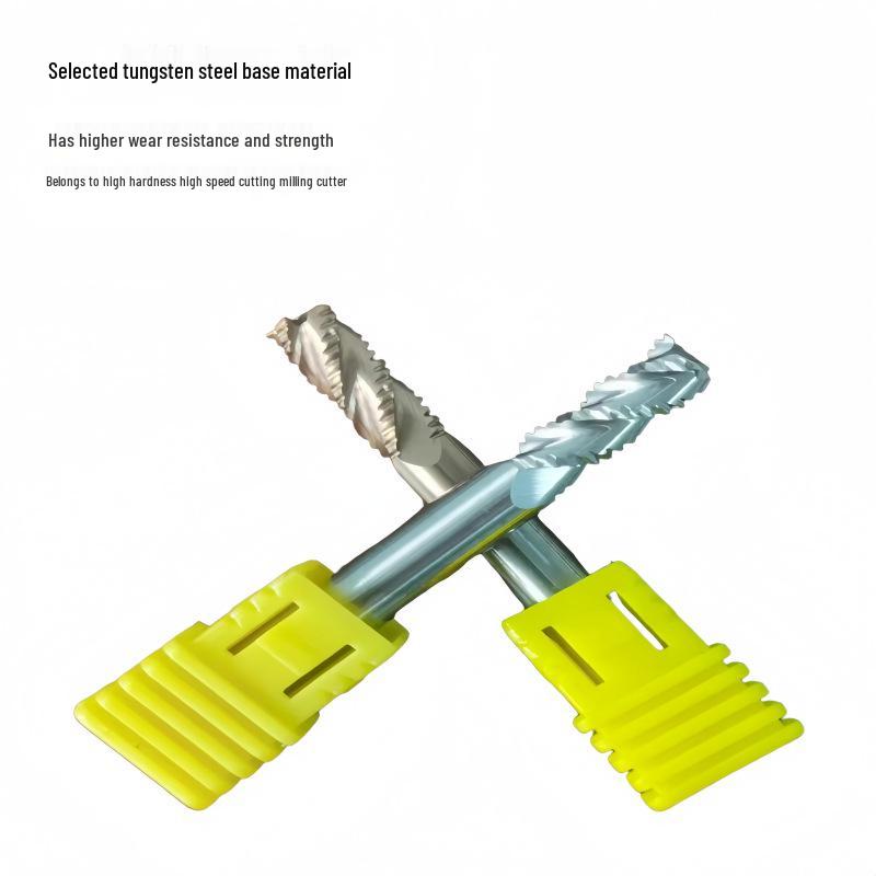 55° Aluminum Alloy Carbide Coarse Milling Cutter - Corrugated Corn Design for CNC Skinning and Roughing.