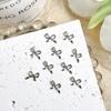 Acessórios para Nail Art Liga Mini Laço Fita Dourada Liga K Branca Decoração de Unha Simples Gravata Borboleta 3D