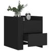 VidaXL Bedside Table Black 45x50x50 Cm Engineered Wood, Bedside Cabinet, Side Table, Bed Cabinet, Cabinet of 848284