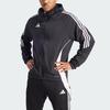 Adidas Tiro 24 Windbreaker with Three-Stripe Design Long Sleeve Hooded Jacket Men Outerwear Black IM8806
