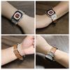 Luxury Leather Band for Apple Watch Ultra 2 49mm Men Watchband Strap Correa Bracelet for IWatch 10 46mm 9 7 8 6 5 4 Se 45mm 44mm