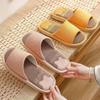Men's and Women's Office Slippers Indoor Slippers Linen Cool