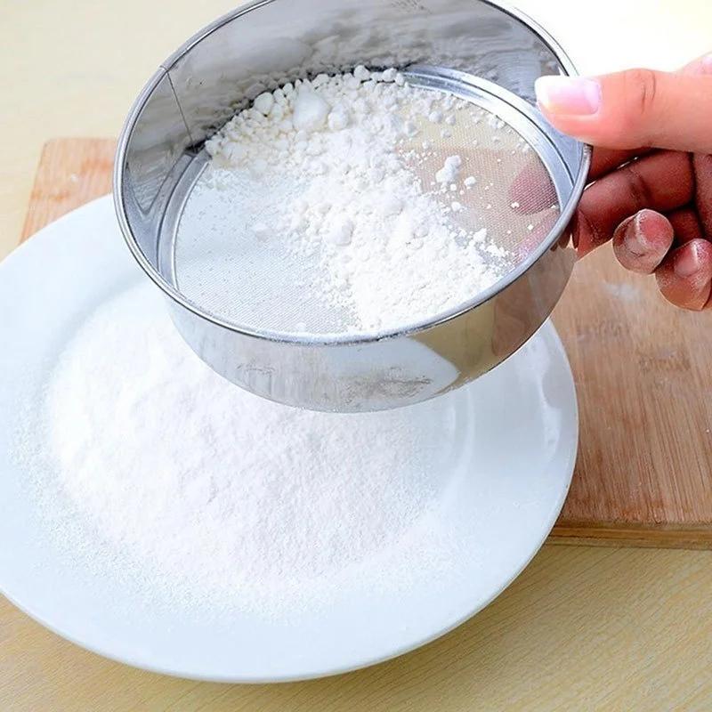 Stainless Steel Flour Sieve Baking Small Tool sliver Mesh Sugar Powder Kitchen Tools Practical household Kitchen accessories