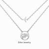 S925 Sterling Silver Necklace for Women - Hollow Earth, Airplane & Sailing Design