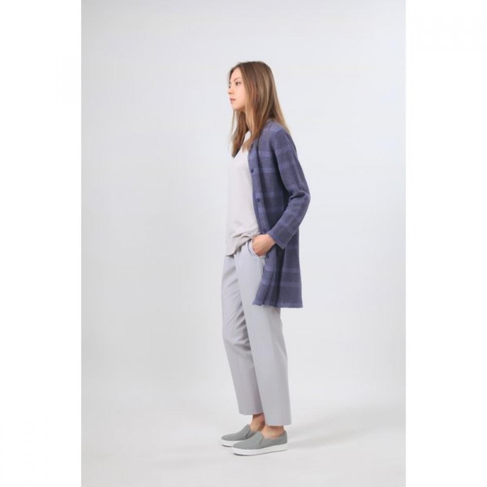 FURINA Stripe Knit Long Coat