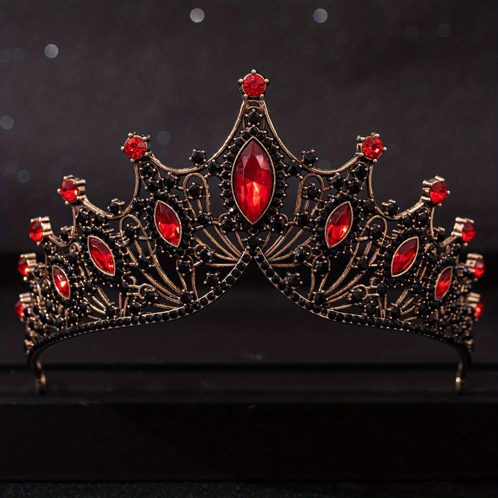 Baroque Crystal Tiaras and Crown Rhinestone Prom Diadem Headband for Women Bridal Wedding Hair Accessories Jewelry Crown Tiara