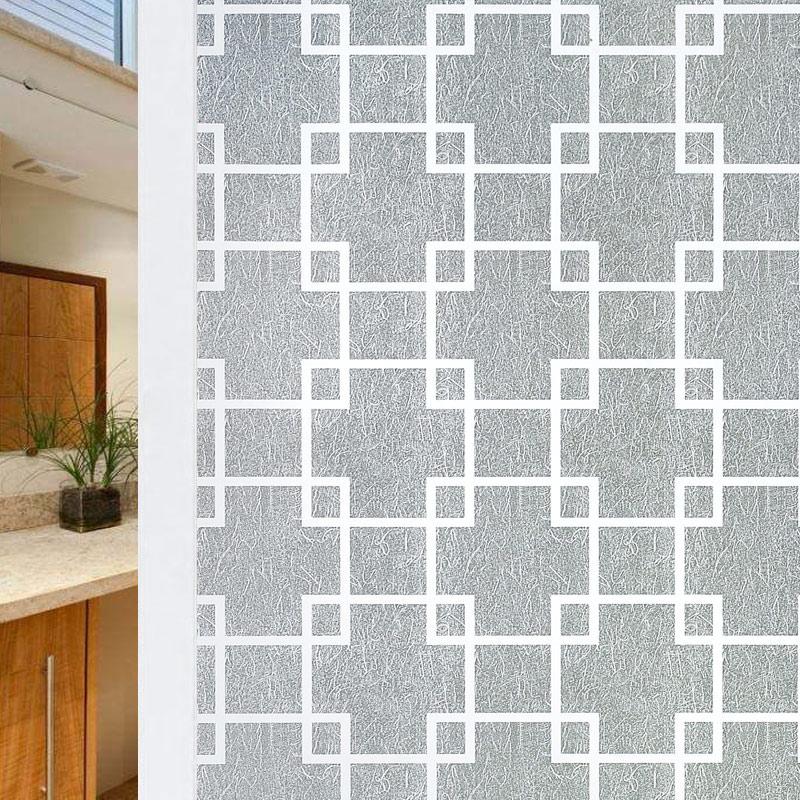 Window Privacy Film Glass WindowFilm Removable Vinyl Door Window CoveringsUV Blocking Sticker for Home Deco