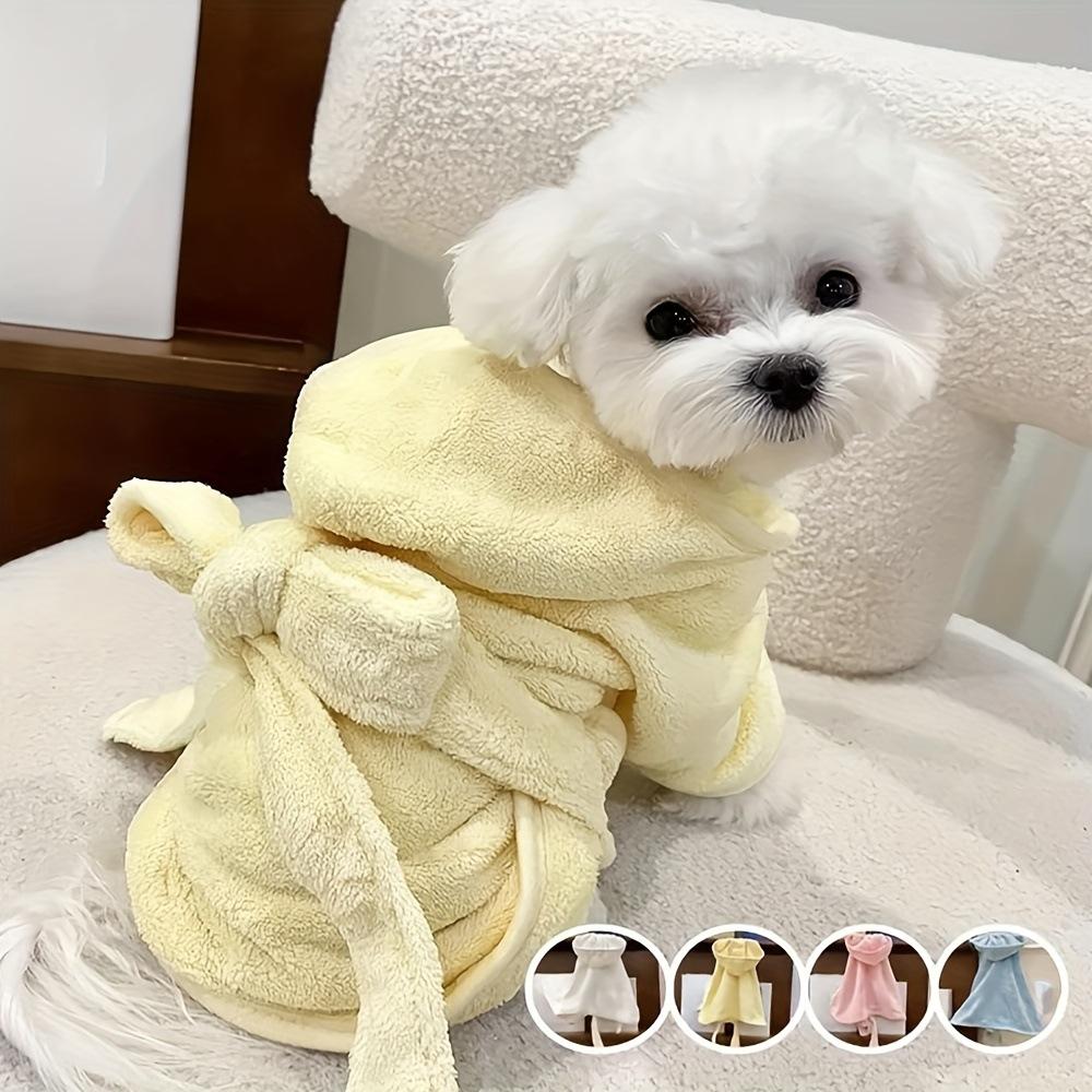 Pet Bathrobe Thickened and Highly Absorbent Dog Bath Towel Cat Teddy Bichon Schnauzer Universal Hooded Style