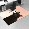 Cute Black and White Kitten Theme Chair Mat: Office Carpet Oversized Rug for Home Decor, Sofa Cover, Gift Idea, Suitable for Bedroom, Living Room
