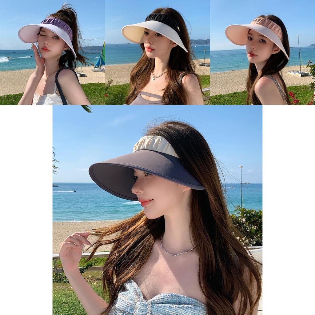 Summer Ice Silk Floppy Sun Hat With Wide Brim For Outdoor Protection And Uv Shielding