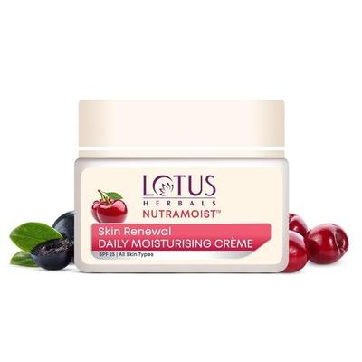Cremă Hidratantă Zilnică pentru Reînnoirea Pielii Lotus Herbals Nutramoist SPF 25 | Pentru Toate Tipurile de Piele | 50g