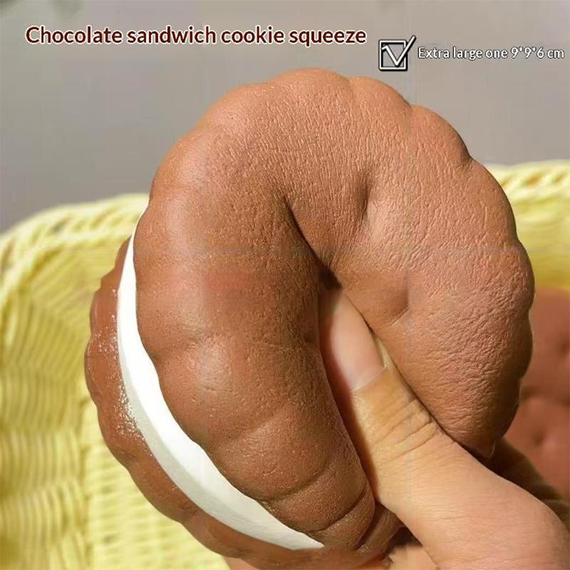 Slow Rising Squishy Biscuit Fidget Toy Soft Touch Realistic Design Great For Stress Relief Kids Adults