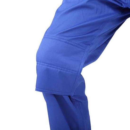 Mechanic Suit Short Sleeve WY8002 Racing Blue L Size [Yamaha Motor] 90792-M059L