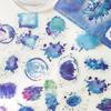 30 Pcs Watercolor Trace Pattern PET Sticker Creative Stationery DIY Deco Journal Material Collage Hand Tent Scrapbook Supplies