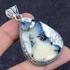 Dendrite Opal Gemstone Handmade 925 Sterling Silver Jewelry Pendant 2.44" R8g78