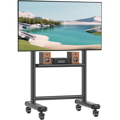 Rfiver TV-Ständer mit großem Fernseher hoher TV kompatibel mit Tragfähigkeit 68 TV-Ständer mit beweglichem Display schwarzes Kabel mit Regal für Firmenausstellungszwecke