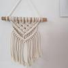 Boho geflochtenes Wandbehang, Geometrischer Wandbehang, Geknüpfter Baumwollseil Wandbehang mit Quasten für Zuhause Schlafzimmer Kinderzimmer Eingangsbereich Wandkunst
