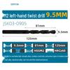 Capson M2 High-Speed Steel Left-Hand Twist Drill Bit for Stainless Steel, Straight Shank, 1-16mm