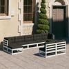 Day and Night - Day and Night 9-piece Garden Furniture Set with White Pine Wood Cushions