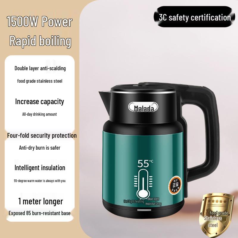 Wanlida 2025 Electric Kettle: Automatic Power-Off, Large Capacity, Insulated Boil, Household Use