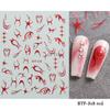 Nail Sticker Geometric Pattern Shining Star Moon Back Adhesive Nail Decals