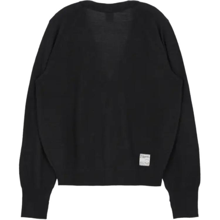 Nike Einfarbiger Lockerer Langarm V-Ausschnitt Strickpullover Herren Oberteile Schwarz HV4778-045