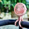 Cross-border Octopus Handheld Mini Stroller Fan with Night Light, USB Rechargeable, Multifunctional.