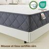 Mattress 90x190cm, single mattress, memory foam, 20cm thick, Oeko-Tex certified, medium firmness