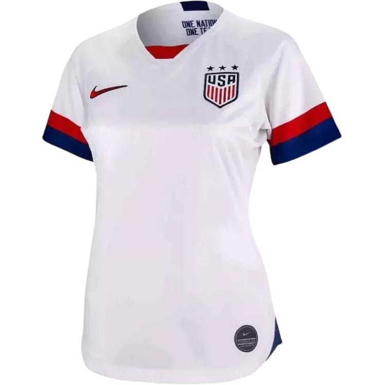 Nike Usa W Nk Brt Stad Jsy Ss Hm Футболка с коротким рукавом с принтом логотипа и винтажной полоской для женщин Белая AJ4398-100 XS