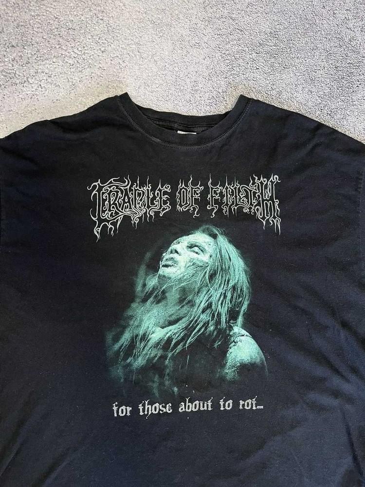 

Винтажная черная хлопковая футболка унисекс Cradle Of Filth, черная, принт с одной стороны A618 4XL