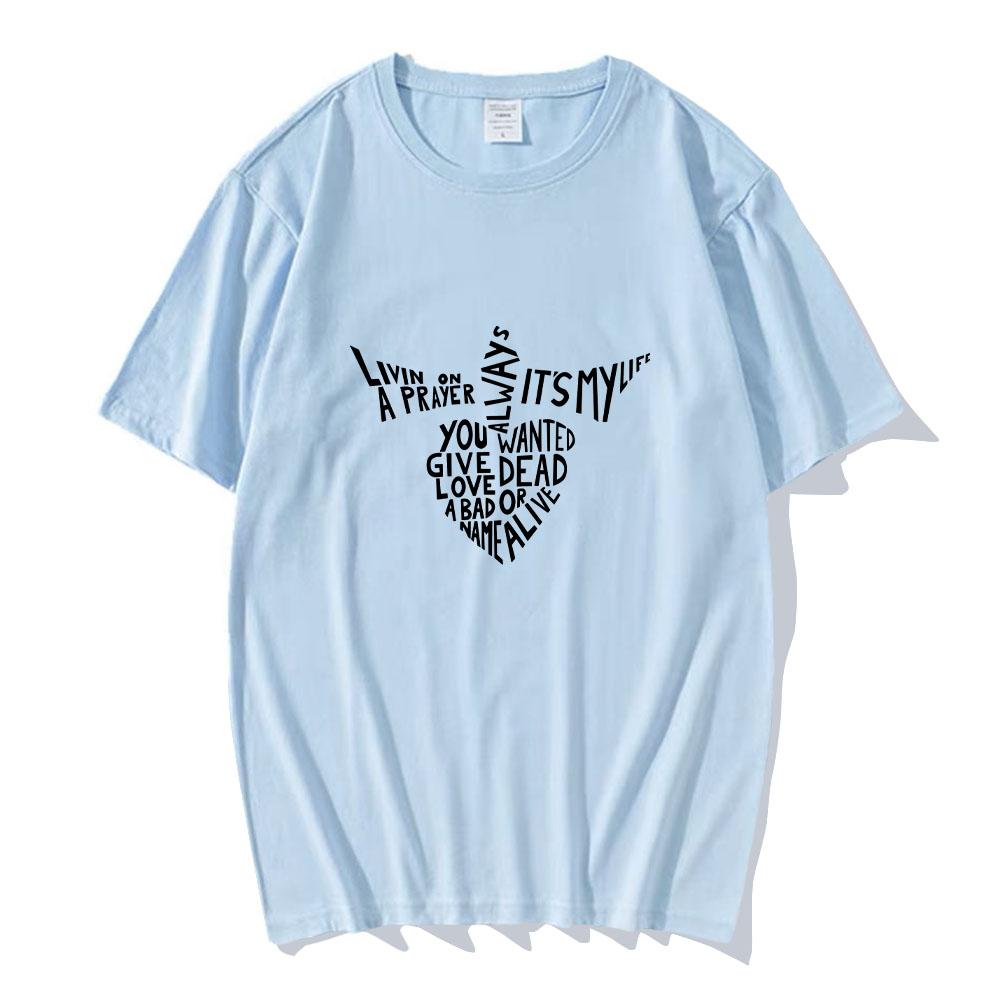 BonJovi T-shirts Funko Pop Gothic Aesthetic Men/Women Tee-shirt Summer 100%Cotton Round Neck Tshirt Ropa Hombre Casual Clothes