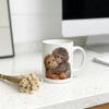 Keramik-Kaffeetasse in Affenform, 11 oz. Porzellan-Teetasse mit Henkel. Geeignet als Familien- und Hobbygeschenk.