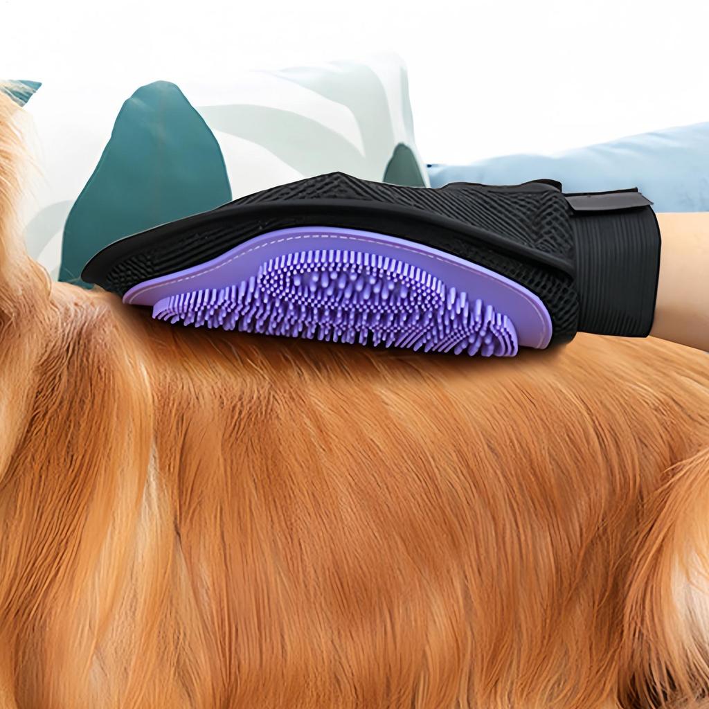 Pet Bath Brush Dog Shower Brush Grooming Glove Pet Scrubber for Cleaning Long-Haired Short-Haired Daily Bathroom Home Apartment