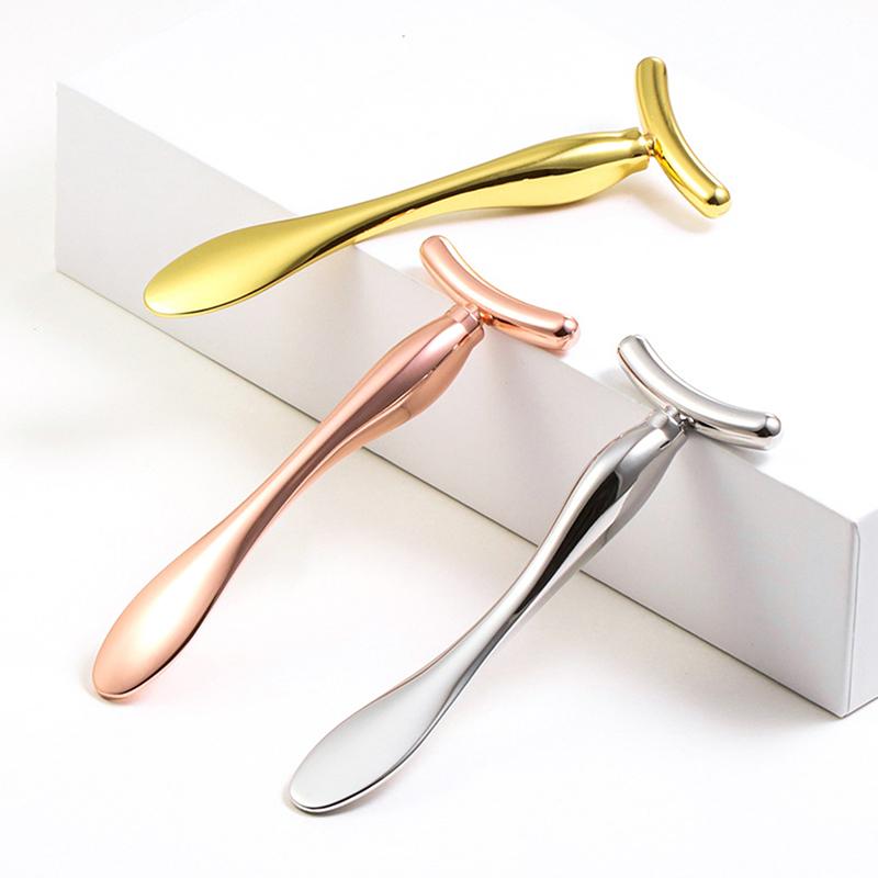 Augen-/Gesichtscreme-Applikator Kosmetikspatel Schönheitslöffel Roller Massagestab Anti-Falten Gesichtsstraffung Legierung Gesichtshautpflege