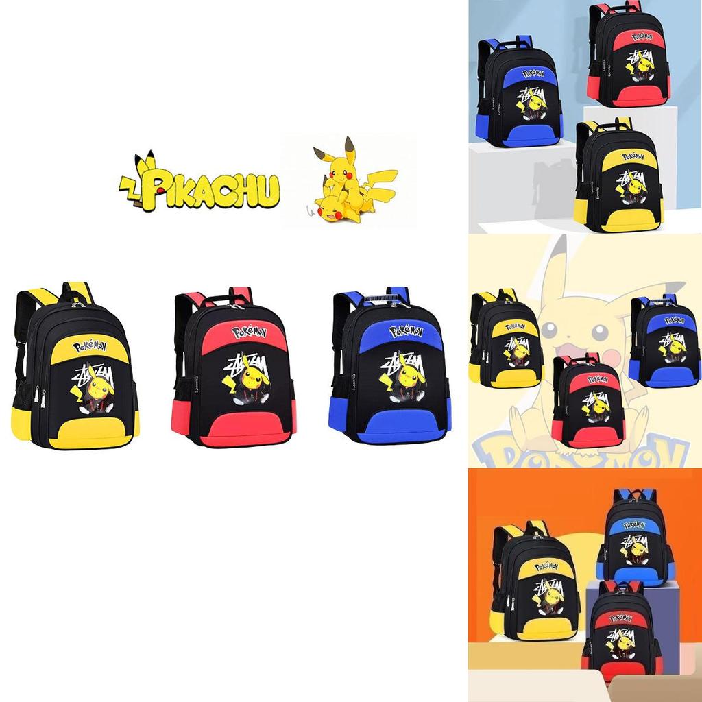 Pikachu Cartoon Design Lightweight Oxford Fabric Kids Backpack For Elementary School Students