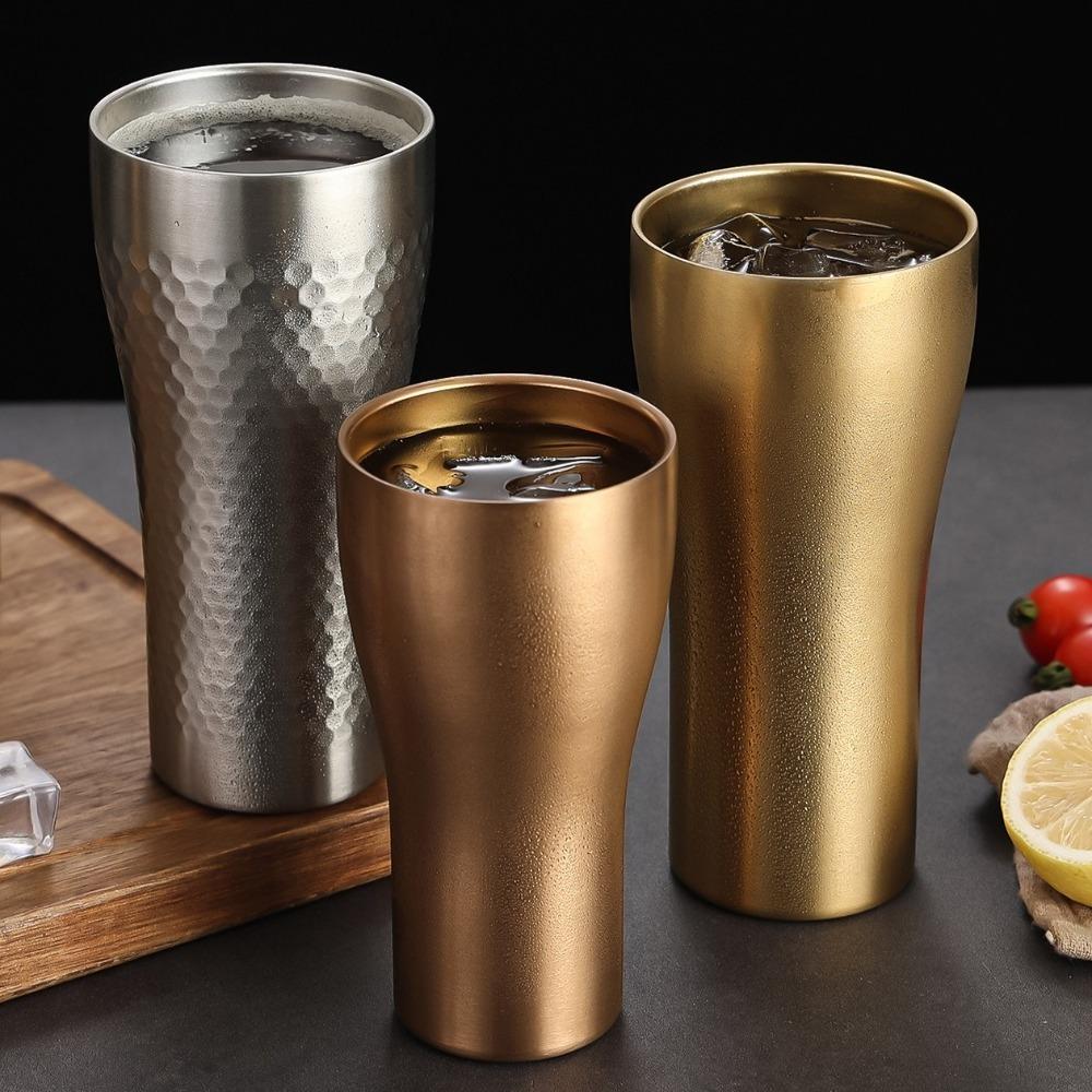 Double-Wall Beer Cups Stainless Steel Juice Tea Cup New Cold Water Drinks Cup Kitchen
