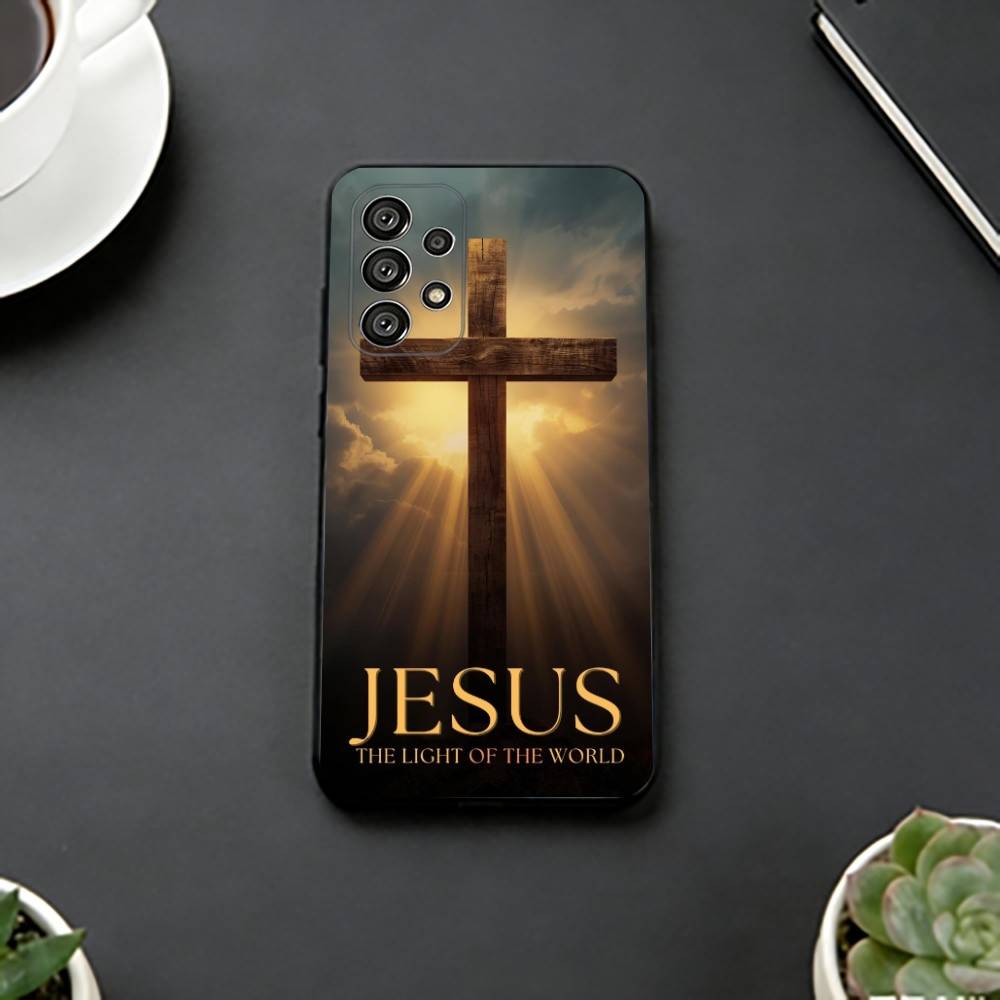 Bible Verse Christian Q-Quote Phone Case For Samsung S25,S24,S21,S22,S23,S30,Ultra,S20,Plus,Fe,Lite,Note,10,Black Cover