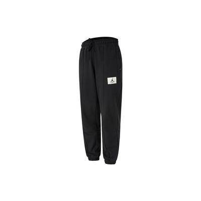 Logo Print Elastischer Bund Slim Fit Strick-Jogginghose Damen Unterteile Schwarz DD7002-011
