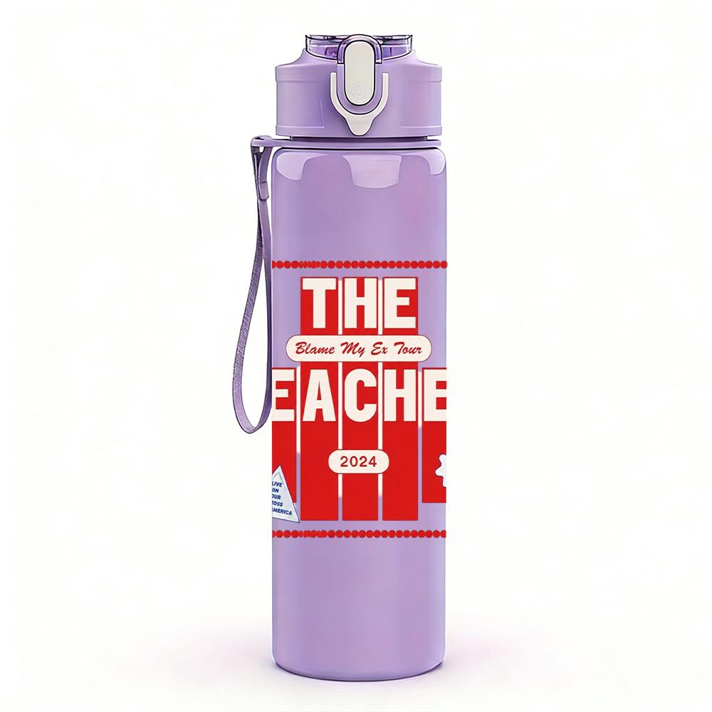1PC The Beaches Band Retro Logo Print 750ml Portable Sports Water Bottle Leakproof Gym Outdoor Travel Drink Cup