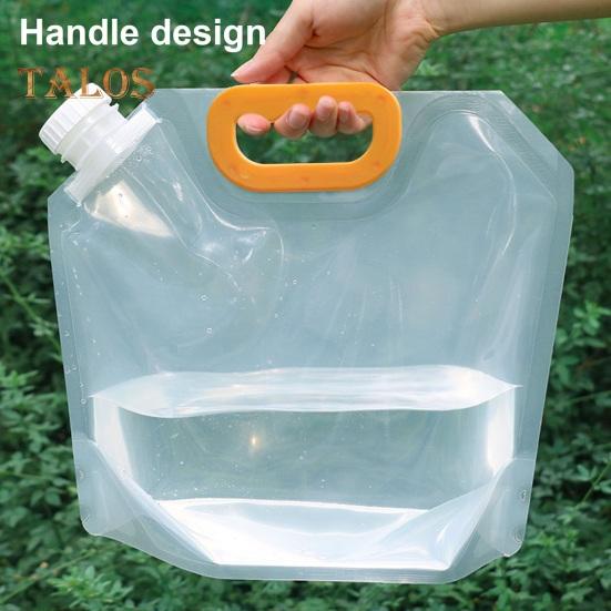 4 Pcs Foldable Water Bag for Outdoor Activities Leak-Proof Lightweight 10L Large Capacity Multifunctional Water Storage Bag for Camping Traveling
