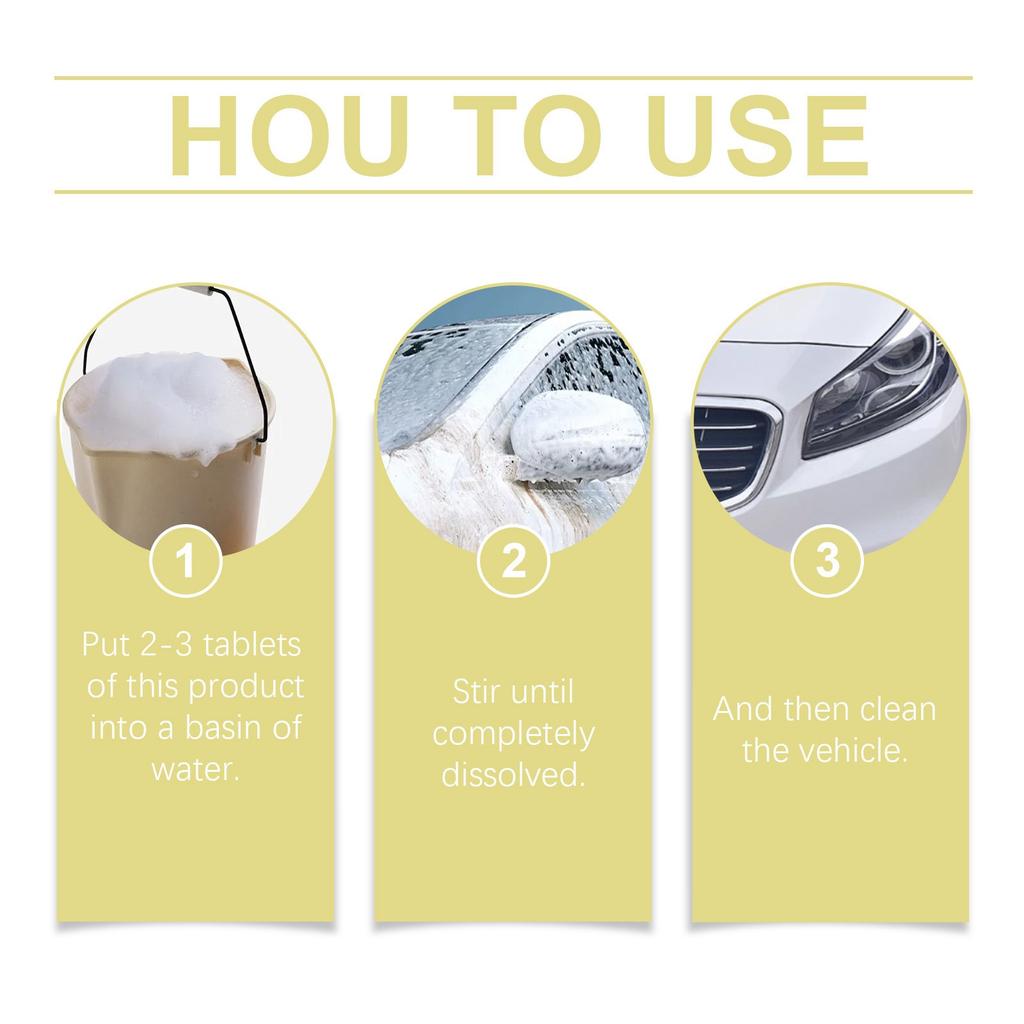 Korálky automobilového čisticího prostředku, předem odměřené, rozpustné, ultra koncentrované složení, čištění, čištění a ochrana automobilového laku, 160 ml