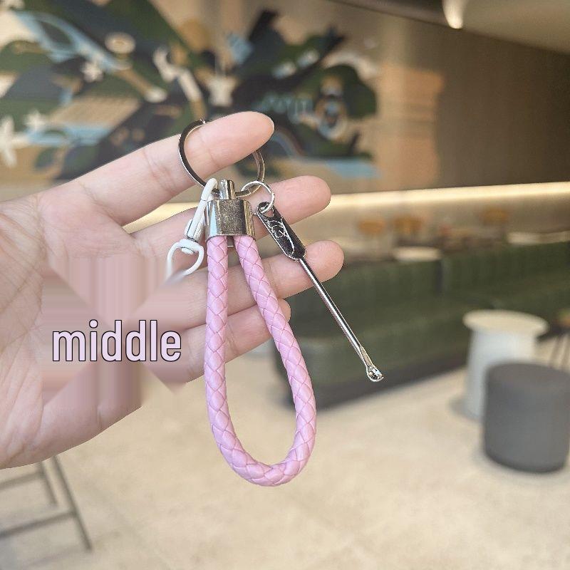 Dopamine Colorful Flower Keychain Set: Girlish Heart Charm, Nail Clipper, Ear Pick Accessories