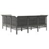 Vidaxl 5-Cz. Garden Lounge Set, Cushions, Grey, Rattan PE