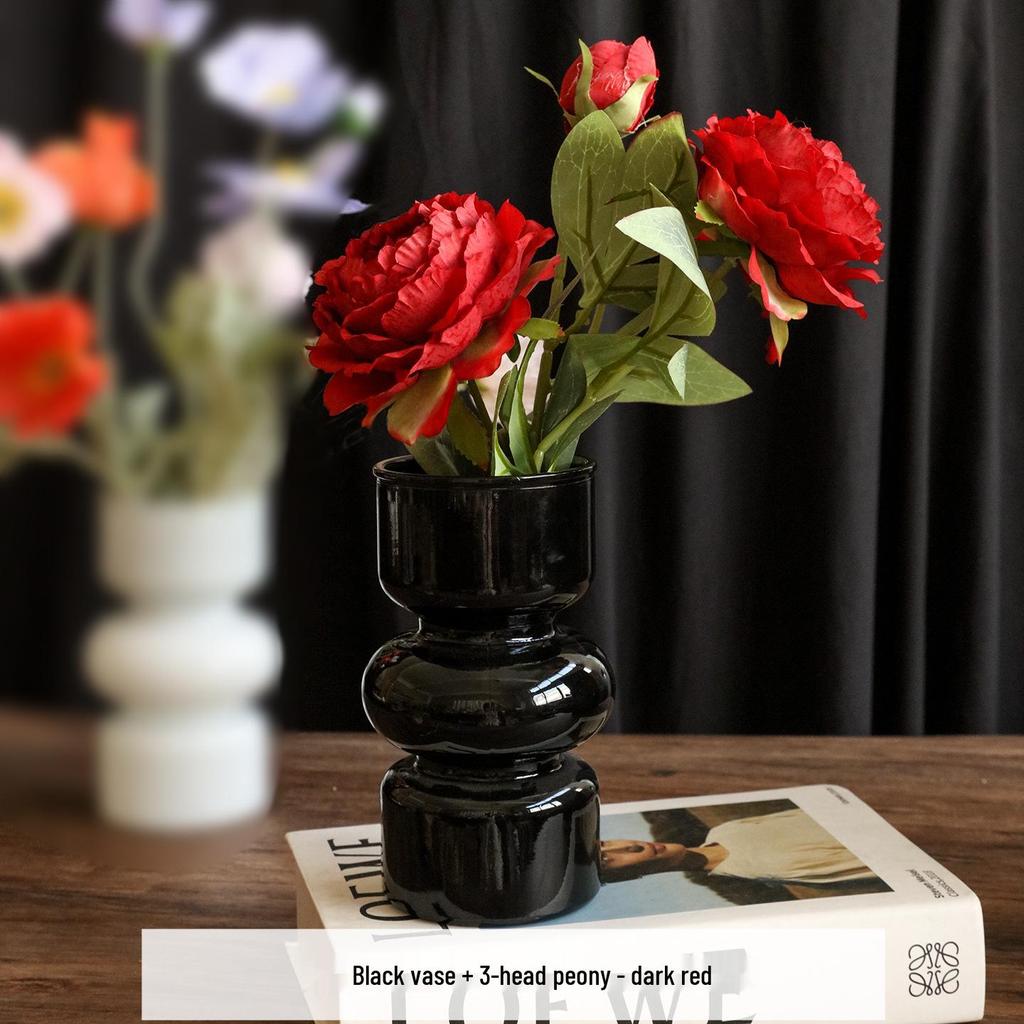 Mid-Century Light Luxury Glass Vase for Hydroponic Floral Arrangements