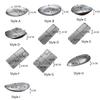 Irregular Shape Vintage Stainless Steel Meal Plate Anti-fall Unbreakable Dinner Plate Industrial Style Bone Dish Camping