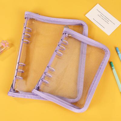 קלסר מארגן מדבקות שקוף עם רוכסן A5/A6 מחזיק לאחסון מדבקות אלבום רב פעמי ספר לאוסף מדבקות למבוגרים