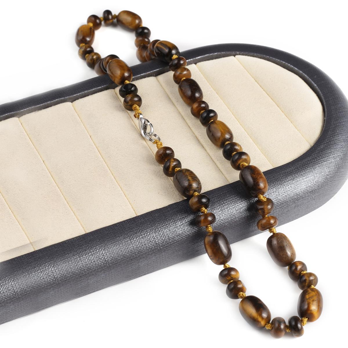 

Женское ожерелье из натурального камня, ожерелье с тигровыми глазами, нерегулярные бусины, подвески для подарка на день рождения, длина 45 см 45cm