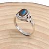 Labradorite 925 Sterling sølv kvinner Cross Ring, Birthstone Håndlaget Ring, Gave til henne, Oval Gemstone Statement Ring