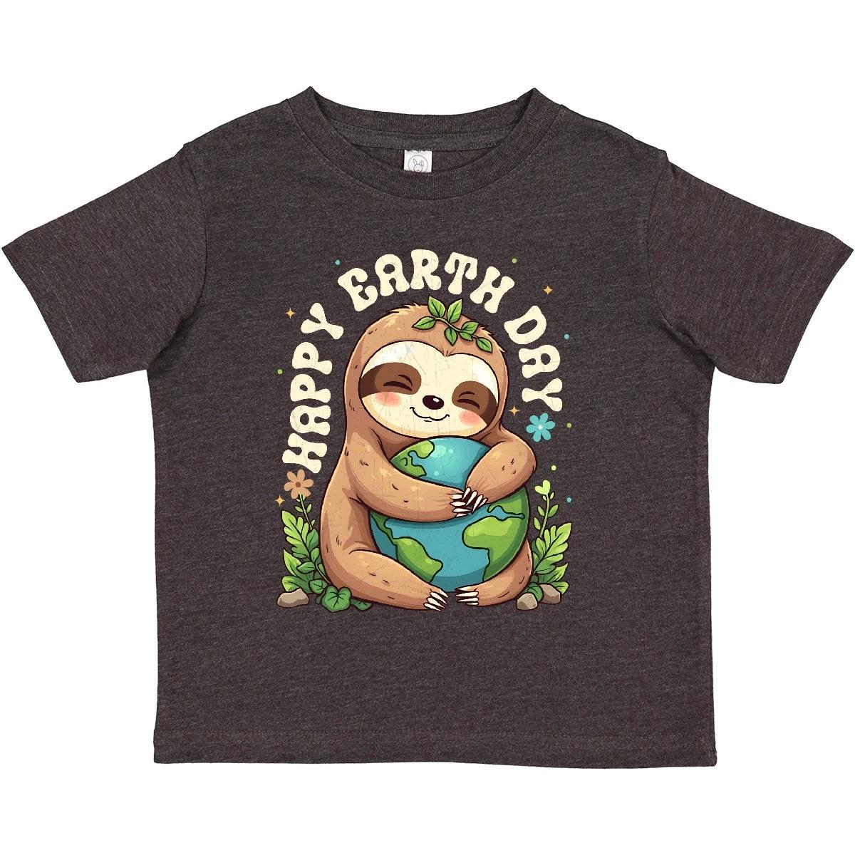 Inktastic Happy Earth Day Sloth Toddler kids boys T-Shirt Awareness Animal Child Kid 120